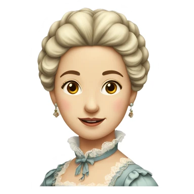 18th century Swiss young lady in dress sticker