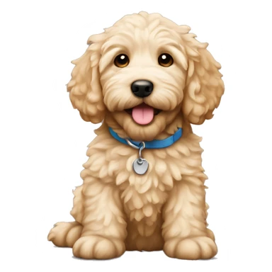 Golden doodle puppy sticker