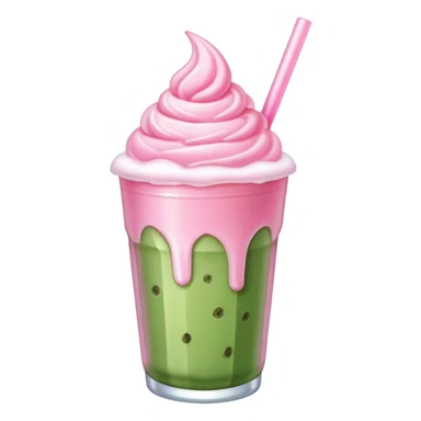 Pink iced Matcha sticker