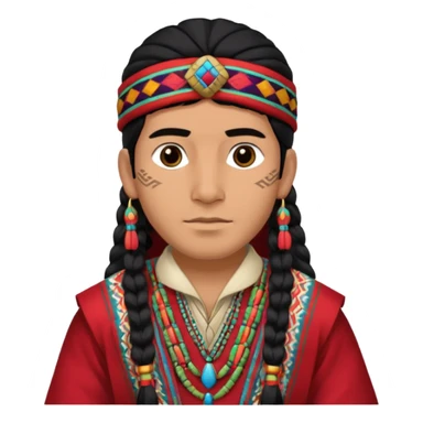 andean man with andean details sticker