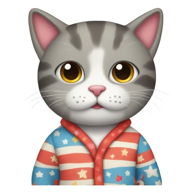 Cat wearing a pajamas  sticker