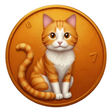 Cat penny sticker