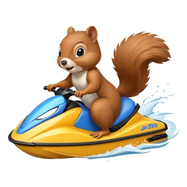 Squirrel on a jet ski  sticker