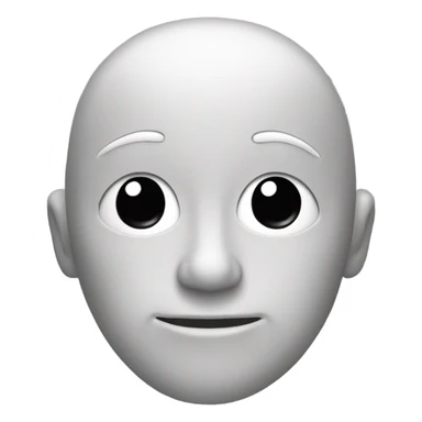 Blank face with two hands and feet with a creased hole in the middle sticker