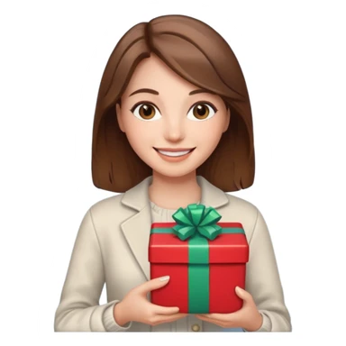 Single women with gift  sticker