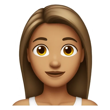 a tanned girl with brown medium hair sticker