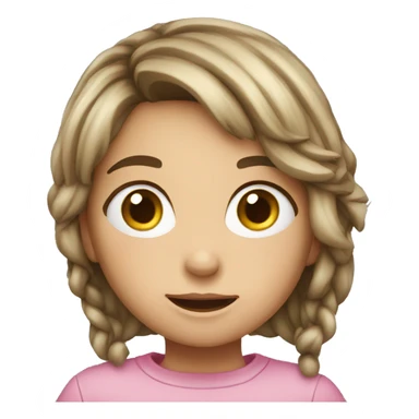 kid girl class confused sticker