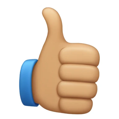 Thumbs up hand bent thumb sticker