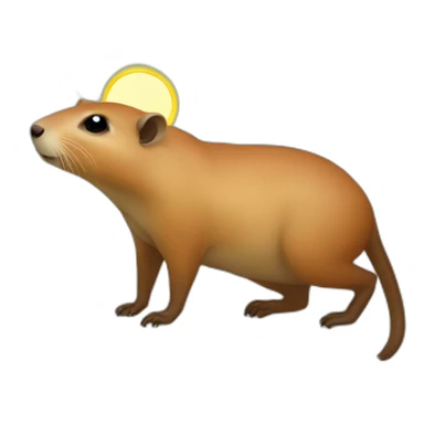 capyvara seeing eclipse solar sticker