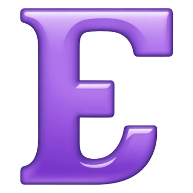 purple letter T sticker