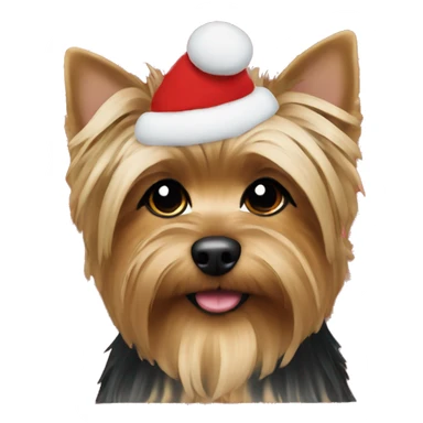 yorki wearing a christmas vest  sticker