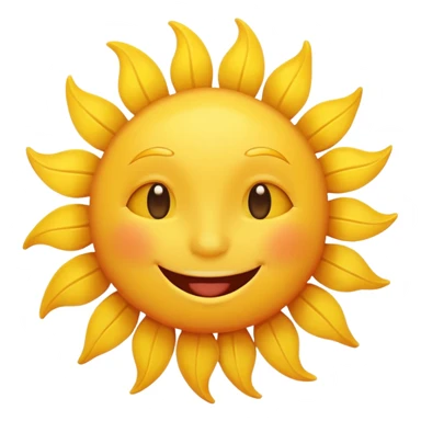 a happy sun emoji sticker