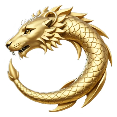 Elder Scrolls Online Lioneating its tail Ouroboro sticker