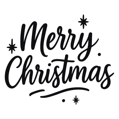 Merry christmas text, remove background sticker