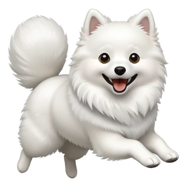 American eskimo jumping sticker