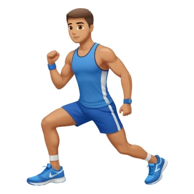 man doing lunges sticker