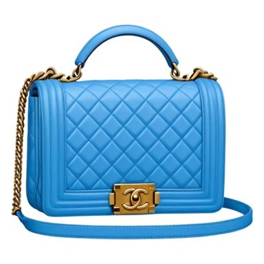 chanel le boy sky blue bag sticker