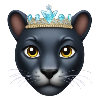 Panther wearing a tiara sticker