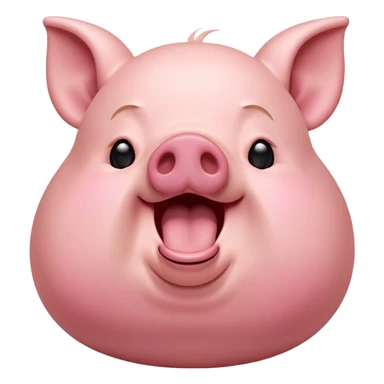Cinematic Cute Yawning Pig Portrait Emoji, Head tilted slightly with a dramatic, wide-open yawn, showcasing a soft, smooth rosy-pink hide with droopy ears, round beady eyes barely open in drowsy contentment, Simplified yet irresistibly adorable features, highly detailed, glowing with a soft, cozy glow, high shine, relaxed yet expressive, stylized with a touch of whimsical charm, bright and endearing, soft glowing outline, capturing the essence of a sleepy yet affectionate pig, so drowsy it feels like it could stretch out of the screen and curl up for a nap! sticker