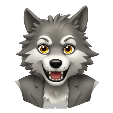 wolf fun panic sticker
