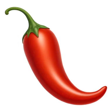 small swirl or drop of vibrant red chili sauce with glossy semi-thick texture, visible flecks of chili or seeds, smooth surface with gentle peaks, bright spicy sheen, soft lighting, subtle shadows, emoji scale sticker