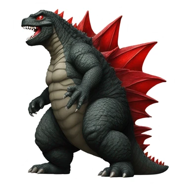 Godzilla with red cristals on his back sticker