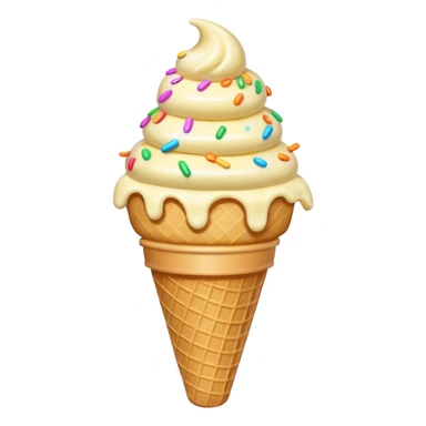 Summer ice cream in cone sticker