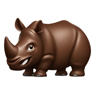 Chocolate eating a rhino sticker