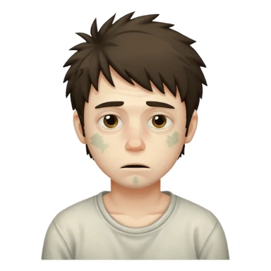 drug addicted boy tired rough scruffy sticker