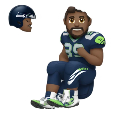 seahawks fan male sticker