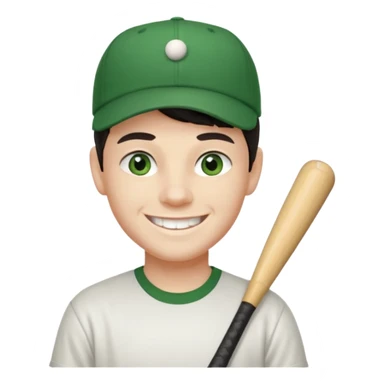 older-teenage-boy-dark-hair-green-eyes-tshirt-smiling-with-teeth-showing-baseball-hat-on-sideways sticker