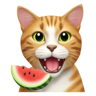 cat that eats watermelon sticker