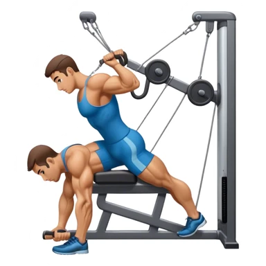 side-view man cable-machine tricep-pushdown sticker