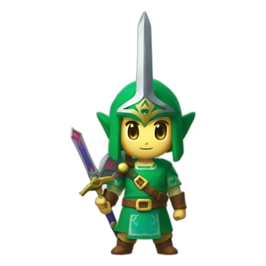 zelda has got a master sword in zelda game sticker