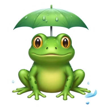 Une grenouille sous la pluie sticker
