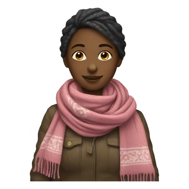 Girl with scarf sticker
