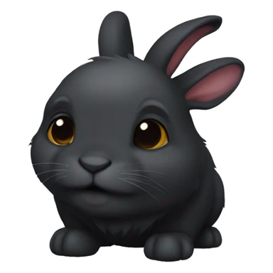 Black dwarf rabbit sticker