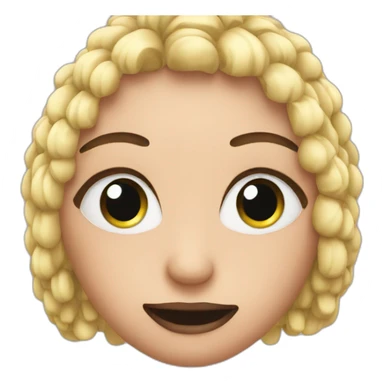 emoji with nails and eyelashes sticker