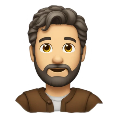 beard male narrator sticker