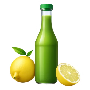 Juice green lemon bottle sticker