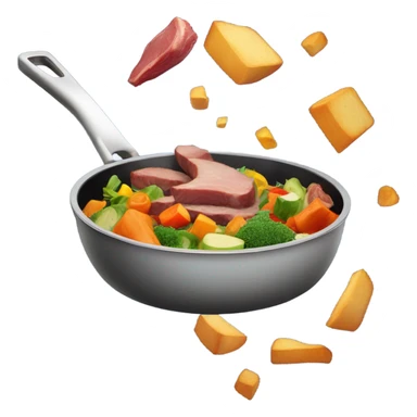 pan tossing food sticker