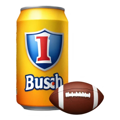Busch lite beer and football sticker