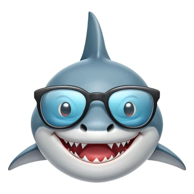 shark with glasses sticker