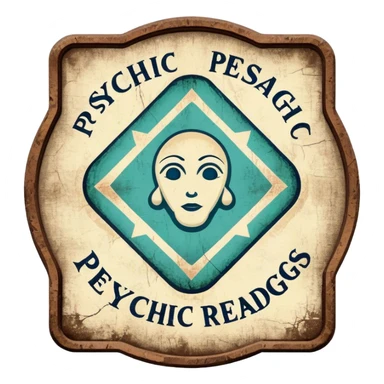 Vintage “psychic readings” sign sticker