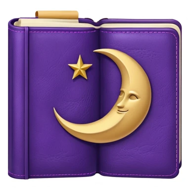 purple diary moon sticker
