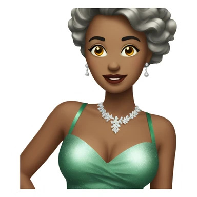 Glamorous Christmas girl  sticker