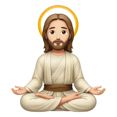 Jesus meditating, peaceful expression sticker
