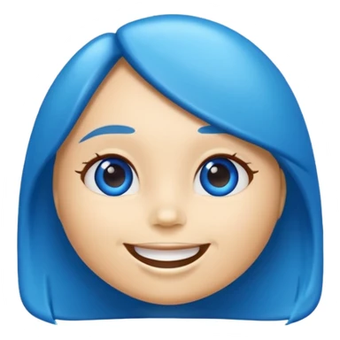 Blue female m&m sticker