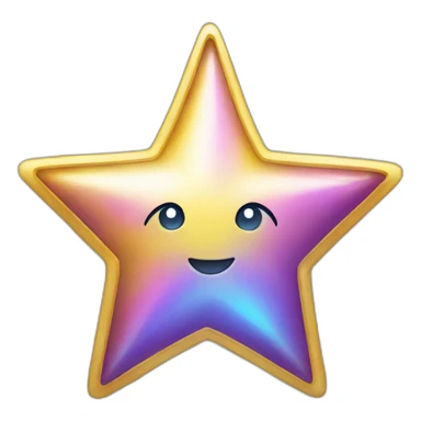shiny star without a face sticker