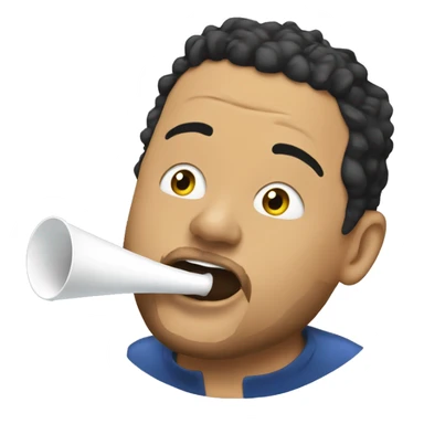 Sal Vulcano sucking on a tube sticker